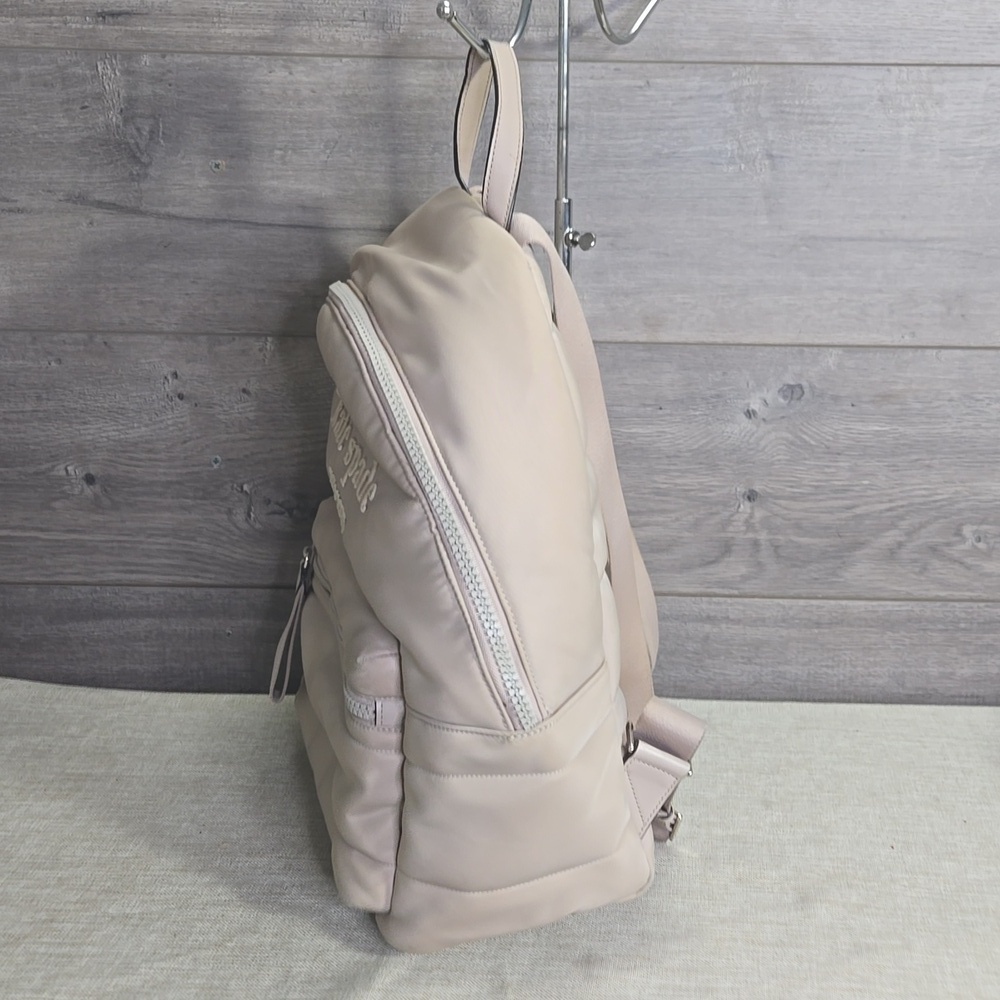 Kate Spade Ella Ksnyl Puffy Warm Beige Padded Nylon Backpack - Picture 4 of 10
